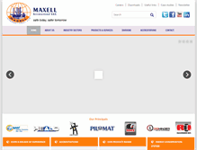 Tablet Screenshot of maxellinternational.com